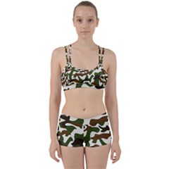 Camouflage Print Pattern Perfect Fit Gym Set