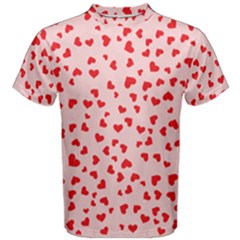 Hearts Valentine Heart Pattern Men s Cotton Tee