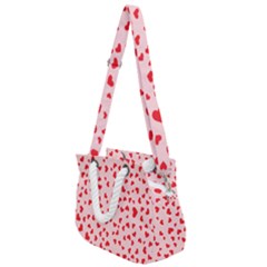 Hearts Valentine Heart Pattern Rope Handles Shoulder Strap Bag