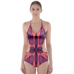 Pattern Colorful Background Cut-out One Piece Swimsuit