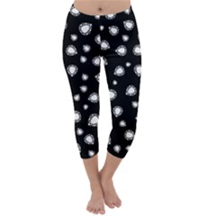 Pattern Girly Diamond Princess Capri Winter Leggings 