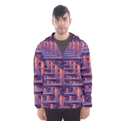 Abstract Pattern Colorful Background Men s Hooded Windbreaker