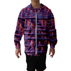 Abstract Pattern Colorful Background Kids  Hooded Windbreaker