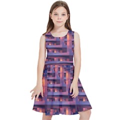 Abstract Pattern Colorful Background Kids  Skater Dress
