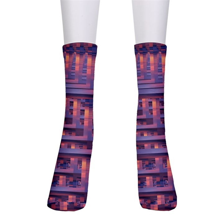 Abstract Pattern Colorful Background Crew Socks