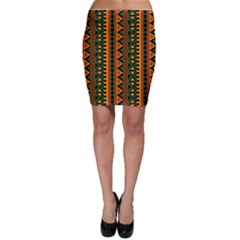 African Pattern Texture Bodycon Skirt