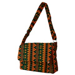 African Pattern Texture Full Print Messenger Bag (m) by Ravend