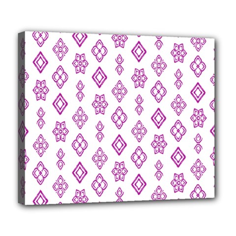 Geometric Pattern Purple Pattern Deluxe Canvas 24  X 20  (stretched)