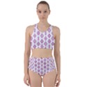 Geometric Pattern Purple Pattern Racer Back Bikini Set View1