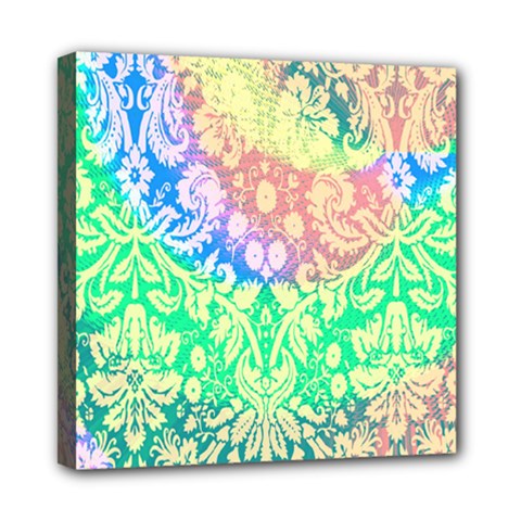 Hippie Fabric Background Tie Dye Mini Canvas 8  X 8  (stretched)