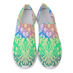 Hippie Fabric Background Tie Dye Women s Slip On Sneakers