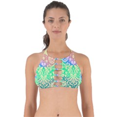 Hippie Fabric Background Tie Dye Perfectly Cut Out Bikini Top by Ravend