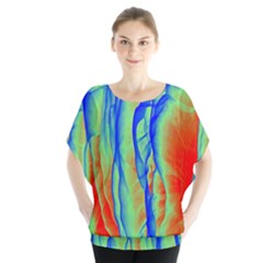 Pattern Design Decorative Art Batwing Chiffon Blouse