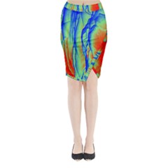 Pattern Design Decorative Art Midi Wrap Pencil Skirt by Ravend