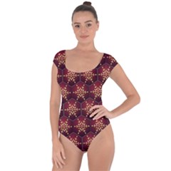 Background Pattern Icon Design Short Sleeve Leotard  by Ravend