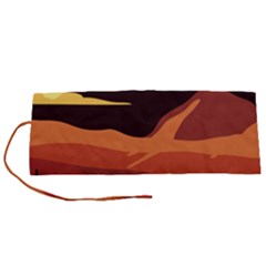 Mountain Forest Full Moon Roll Up Canvas Pencil Holder (s)