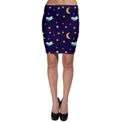 Seamless Pastel Wallpaper Animal Bodycon Skirt