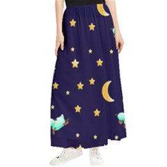 Seamless Pastel Wallpaper Animal Maxi Chiffon Skirt