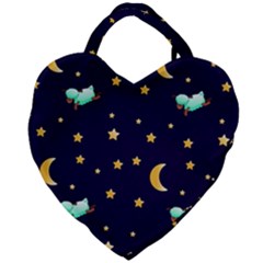 Seamless Pastel Wallpaper Animal Giant Heart Shaped Tote