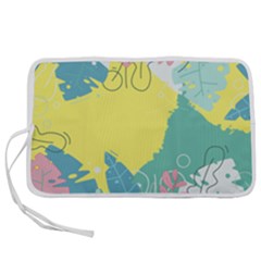 Plants Leaves Border Frame Pen Storage Case (m)