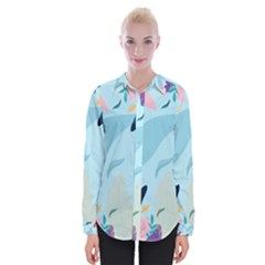 Illustration Leaves Leaf Nature Background Plant Womens Long Sleeve Shirt