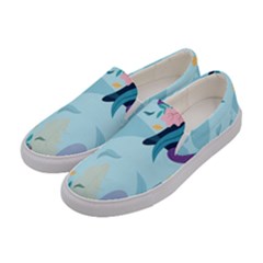 Illustration Leaves Leaf Nature Background Plant Women s Canvas Slip Ons