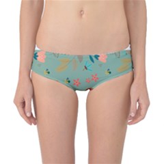 Background Flower Plant Leaves Classic Bikini Bottoms