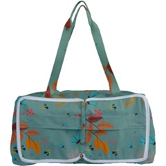 Background Flower Plant Leaves Multi Function Bag