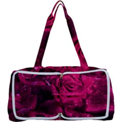 Water Rose Pink Background Flower Multi Function Bag