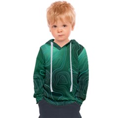 Green Line Shape Stripe Corolla Kids  Overhead Hoodie