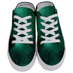 Green Line Shape Stripe Corolla Half Slippers