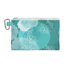Flower Floral Design Background Canvas Cosmetic Bag (medium) by Ravend