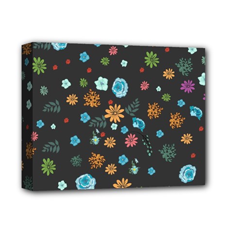 Floral Flower Leaves Background Floral Deluxe Canvas 14  X 11  (stretched)