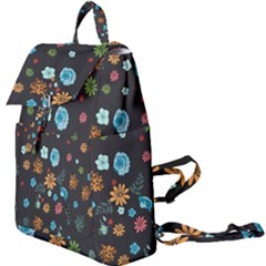 Floral Flower Leaves Background Floral Buckle Everyday Backpack