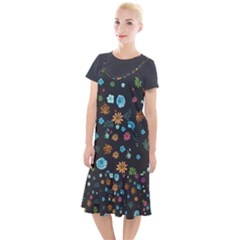 Floral Flower Leaves Background Floral Camis Fishtail Dress