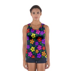 Background Flower Floral Bloom Sport Tank Top 