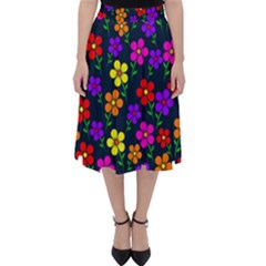 Background Flower Floral Bloom Classic Midi Skirt by Ravend