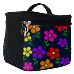 Background Flower Floral Bloom Make Up Travel Bag (small)