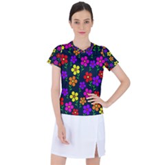 Background Flower Floral Bloom Women s Sports Top