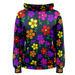 Background Flower Floral Bloom Women s Pullover Hoodie by Ravend