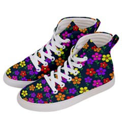 Background Flower Floral Bloom Women s Hi-top Skate Sneakers