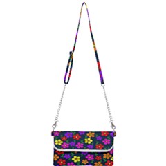 Background Flower Floral Bloom Mini Crossbody Handbag by Ravend