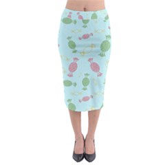 Toffees Candy Sweet Dessert Midi Pencil Skirt