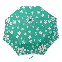 Pattern Background Daisy Flower Floral Folding Umbrellas by Ravend