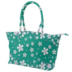 Pattern Background Daisy Flower Floral Canvas Shoulder Bag