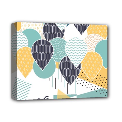Abstract Balloon Pattern Decoration Deluxe Canvas 14  X 11  (stretched) by Ravend