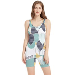 Abstract Balloon Pattern Decoration Women s Wrestling Singlet by Ravend