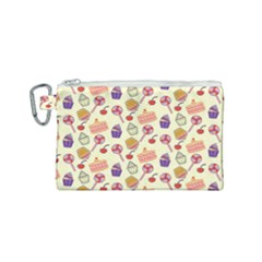 Cupcake Pattern Lollipop Canvas Cosmetic Bag (small)