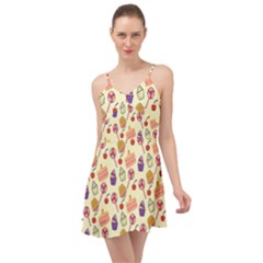 Cupcake Pattern Lollipop Summer Time Chiffon Dress