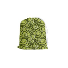 Flower Design Paradigm Start Drawstring Pouch (Small)